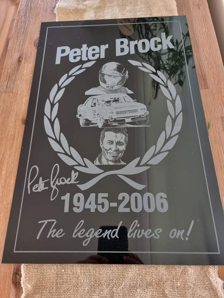 Peter Brock Tribute Sign